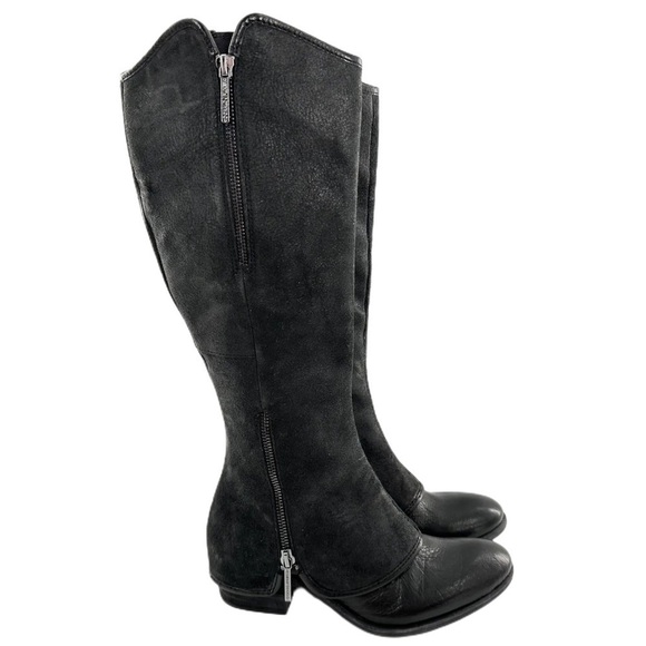 Donald J Pliner Couture collection boots Devi size 6.5 black suede Spat Western - Picture 1 of 15